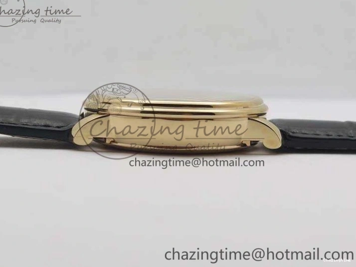 1228 Villeret 6654 RG Complicated Function OMF 1:1 Best Edition White Texture Dial On Leather Strap A Bright 8105